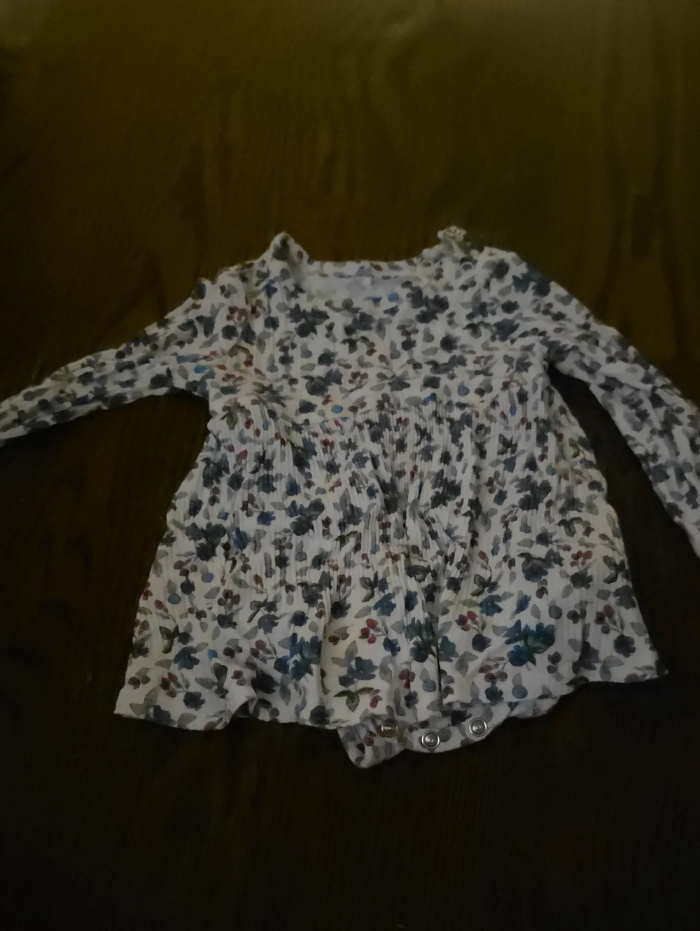 Posh Peanut White Floral Smocked Long-Sleeve Dress - Multi Floral Print
